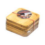 Set 6 portavasos cuadrado de bambú(KX 599-22)