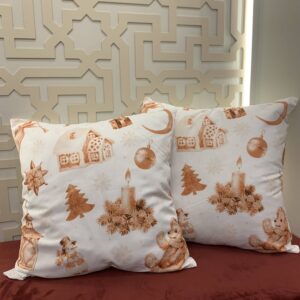 Set 2 fundas para cojin navideño