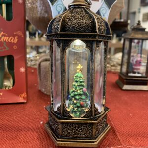 Adorno colgante de farol navidelo con luz LED