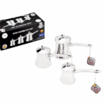 Set 3 cafeteras turcas metal acero 6 oz, 12 oz. 24 oz (KX )