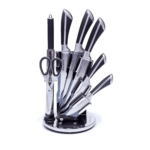 Set 7 cuchillos acero base de metal Muller Koch negro