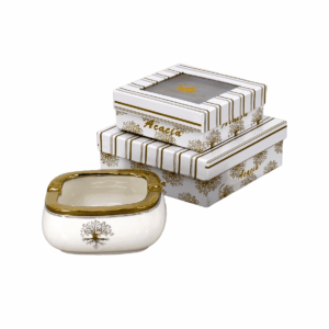 Cenicero porcelana 3.5´´, diseño arbol (KX 2769T-3.5´´-W-1S)