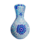 Lámpara de jarrón grande blanco, estrella azul(N1)