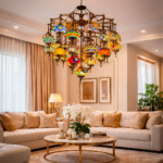 Lámpara de techo 29 globos, 5 pulg tamaño