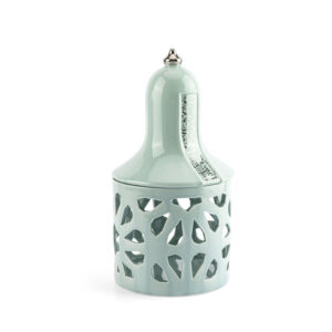 [ET2240] Luxury Noor - Portavelas, luminaria mediana. Verde menta.