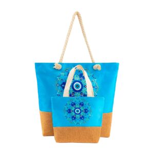 Bolso de playa + bolsa pequeña