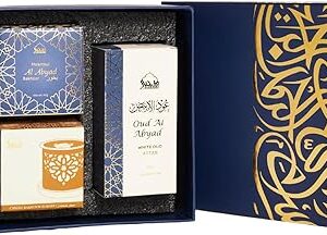 Incienso + Quemador + Esencia, White Oud Gift set Al Abyad caja azúl
