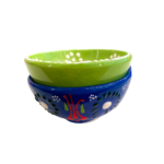 PBO38- Microbowl individual circular turco, hecho a mano con textura.