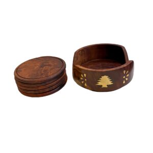 Set 6 portavasos madera Libanes
