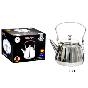 Tetera individual metal acero 1.5 L (KX)