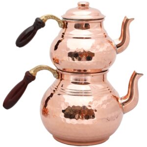 Set de 2 teteras metalicas de cobre modelo pequeño