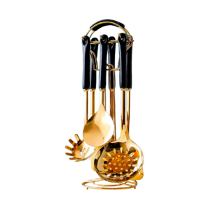 Set 7 utensilios de cocina de acero doradoKitchenware (KX 669-14)