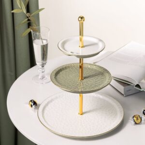 Asala - 3 Layer Stand. Green Mint & Silver