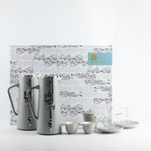 Liqa a - Set de lujo 21 pcs para bebidas. Gris y plateado