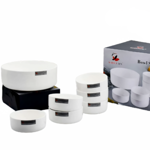 Set 7 bowls porcelana, 2 tamaños, caja gris(KX 4834-9´´+5´´)