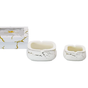 Cenicero porcelana, grietas: PEQUEÑO: 3.5 ´´ (KX2769-3.5´´-668-W-1S)