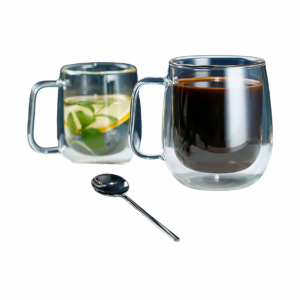 Taza cristal doble pared 12OZ