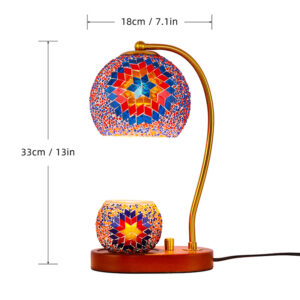 Lampara de mesa  diseño turco con portavelas