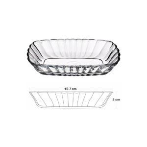 Set 2 mini bowl rectangular de vidrio,Pasabahce Mezze (53702)