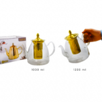 Tetera de vidrio transparente 1200ml (KX 222-61)