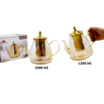Tetera de vidrio dorado 1200ml (KX 222-62)