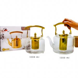 Tetera de vidrio transparente 1000ml (KX 222-63)