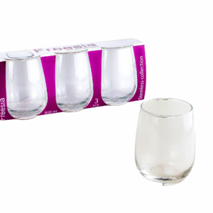 Set 3 vasos de vidrio 350ml, Freesia (PM037D)
