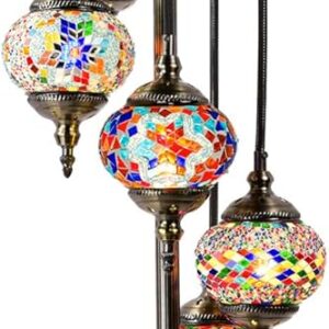 Lampara de pedestal de 5 globos, 5 pulg