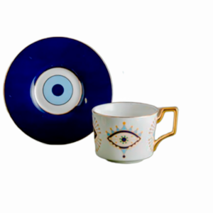Taza ojo turco azul.