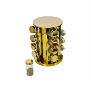 Set 12 especieros dorado, base cilindro(KX 724-25)