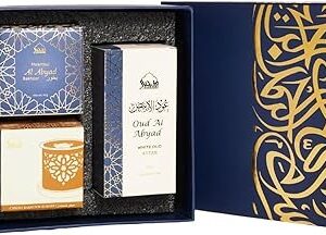 Incienso + Quemador + Esencia, White Oud Gift set Al Abyad caja azúl