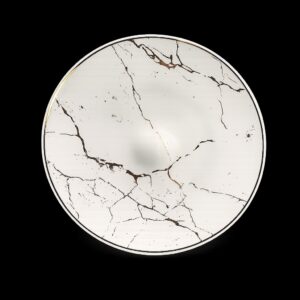 Plato individual porcelana diseño grietas (KX 2638)