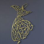 Adorno metalico de pared danzante otomano, 40cm alto x 27cm ancho