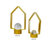 Adorno de metal GRANDE, arco con bola de cristal (KX 333-1)