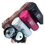 Termo metalico, caja blanca. Blanco, Negro, Rosa, Celeste, Morado, Verde