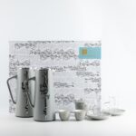 Liqa a - Set de lujo 21 pcs para bebidas. Gris y plateado