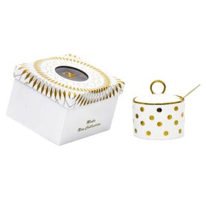 Azucarera porcelana, diseño puntos (KX 3241N2-2S)