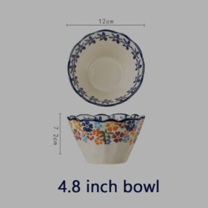 Bowl individual cerámica floreada