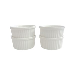 PBO44- Set 4 moldes para muffin de porcelana 70ml (KX 4089)