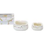 Cenicero porcelana, grietas, dos tamaños:GRANDE: 5´´ (KX 2769-5´´-668-W-1S)
