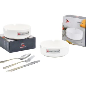 Cenicero porcelana 4´´, caja gris(KX 3433)