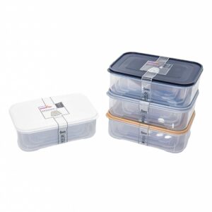 Set 4 tuppers plasticos  750ml, 1.3L, 2.1L, 3.2L (111834)