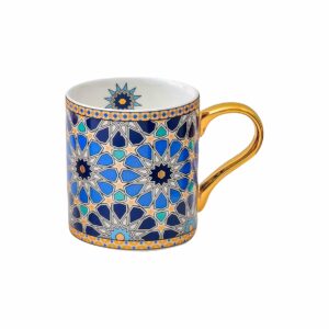 Taza de porcelana diseño turco Azul(ZHMKB0221G-K)