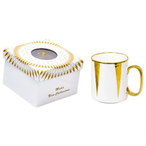 Taza individual porcelana, diseño rayado vertical(KX 3373N4-1S)