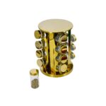 Set 12 especieros dorado, base cilindro(KX 724-25)