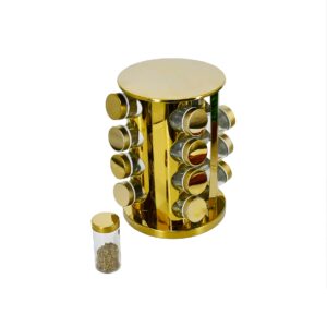 Set 12 especieros dorado, base cilindro(KX 724-25)