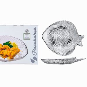 Set 6 platos pequeños de vidrio forma de pez Pasabahce Marine (10256)