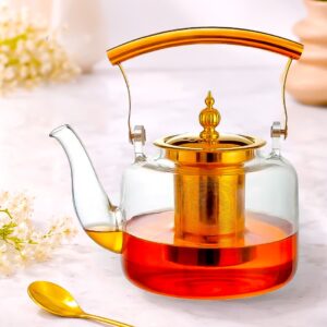Tetera de cristal transparente 1200ml