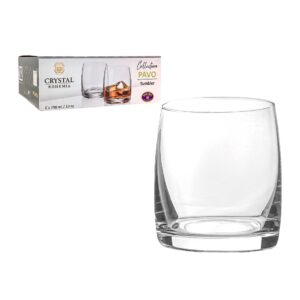 Set 6 vasos vidrio, Crystal Bohemia 290ml