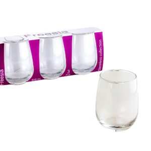 Set 3 vasos de vidrio 350ml, Freesia (PM037D)